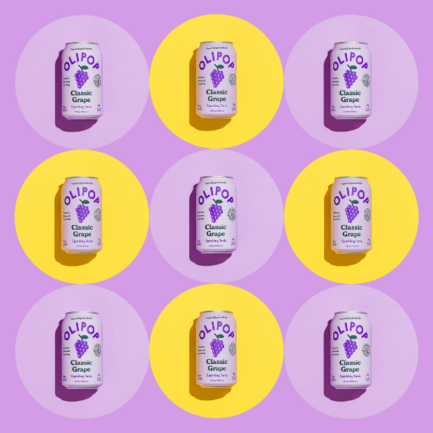 Cans of Classic Grape